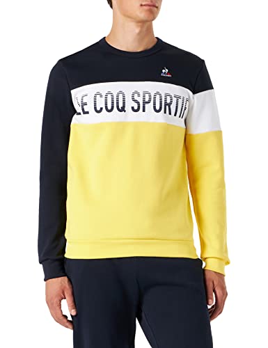 Le Coq Sportif Herren Saison 2 Crew Sweat Nr. 1 M Pullover, Sky Capt./N.Opt.White/L.Zest, XL von Le Coq Sportif