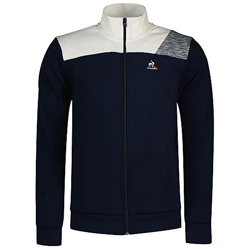 Le Coq Sportif Sweatshirt mit Reißverschluss für Herren, blau, XL von Le Coq Sportif