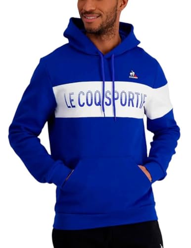 Le Coq Sportif Unisex Bah Hoody N°1 M Electro/New Optical Sweatshirt, Elektro-Blau/Neues Optisches Weiß, XL von Le Coq Sportif