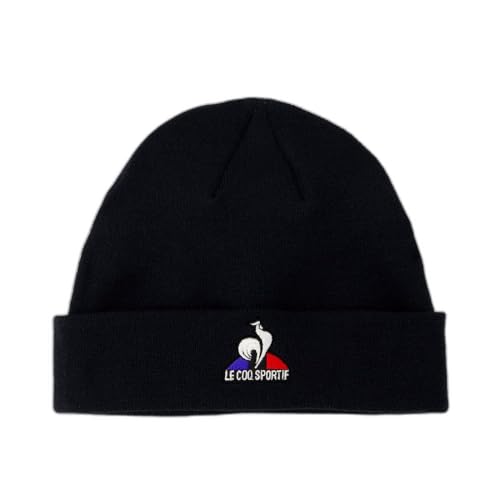 Le Coq Sportif Unisex ESS Bonnet N°1 Black Beanie-Mütze, Schwarz, One Size von Le Coq Sportif