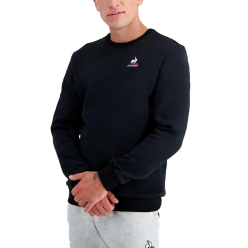 Le Coq Sportif Unisex ESS Crew Sweat Nr. 4 M Black Pullover, Schwarz, X-Large von Le Coq Sportif