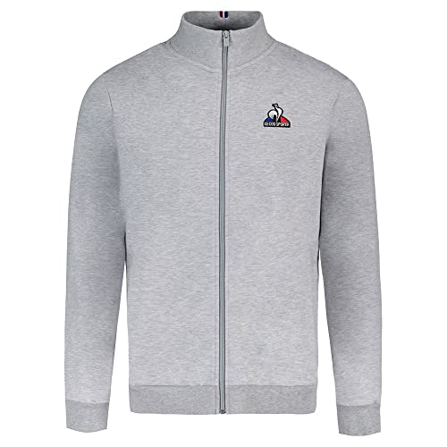 Le Coq Sportif Unisex ESS Fz Sweatshirt, Nr. 4 M, Hellgrau meliert Trainingsjacke, grau, Large von Le Coq Sportif