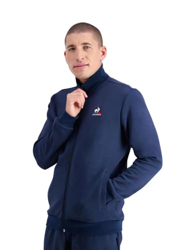 Le Coq Sportif Unisex ESS Fz Sweatshirt, Nr. 4 M Dress Blues Trainingsjacke, blau, Medium von Le Coq Sportif