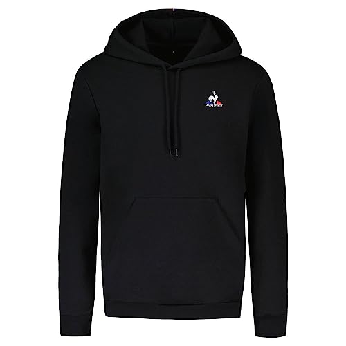 Le Coq Sportif Unisex ESS Hoody No.2 M Schwarz Kapuzenpullover, XL von Le Coq Sportif