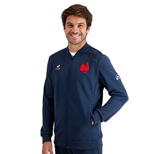 Le Coq Sportif Unisex FFR Presentation FZ Sweat 22/23 M Dress Blazer, bleu, pres du Corps von Le Coq Sportif