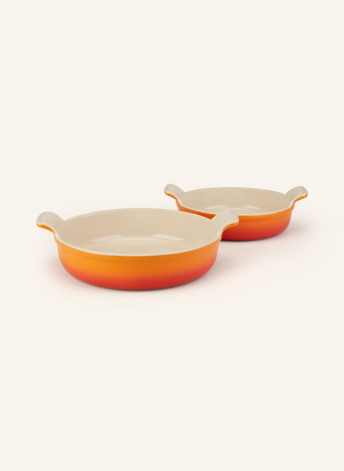 Le Creuset 2er-Set Auflaufformen Tradition orange von Le Creuset