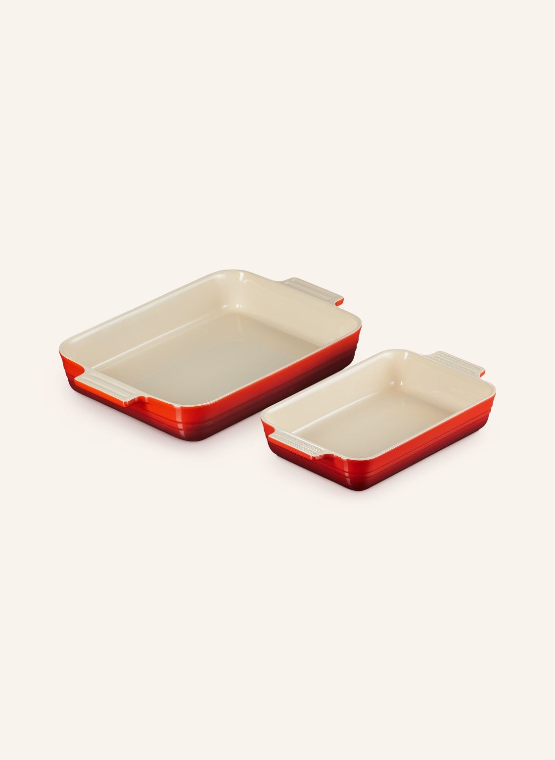 Le Creuset 2er-Set Auflaufformen rot von Le Creuset