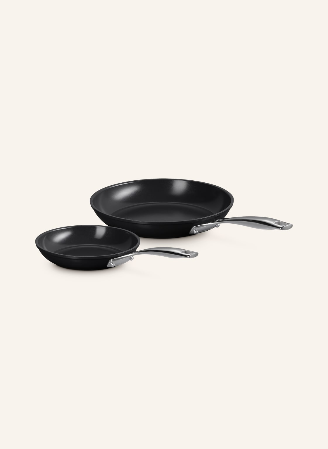 Le Creuset 2er-Set Pfannen silber von Le Creuset