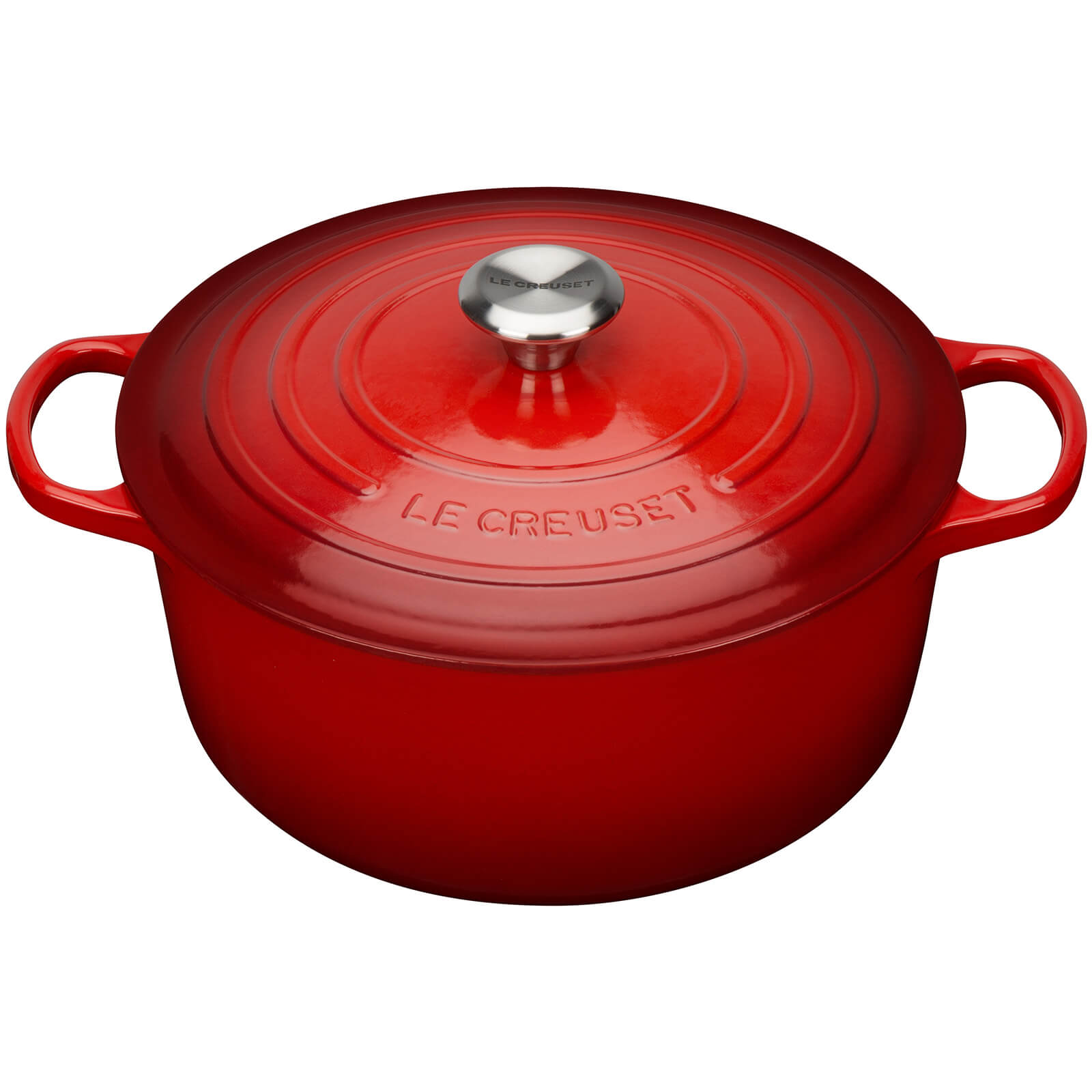 Le Creuset Signature Cast Iron Round Casserole Dish - 20cm - Cerise von Le Creuset