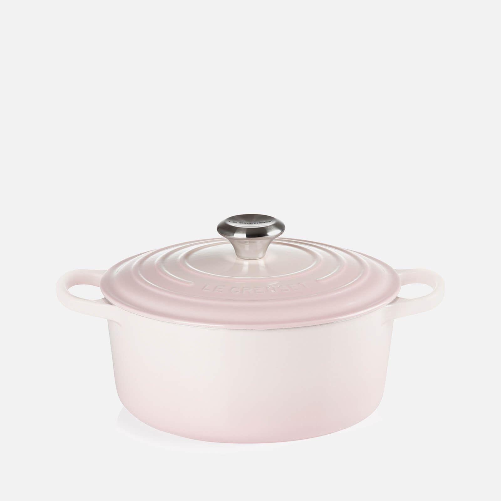 Le Creuset Signature Cast Iron Round Casserole Dish - 24cm - Shell Pink von Le Creuset