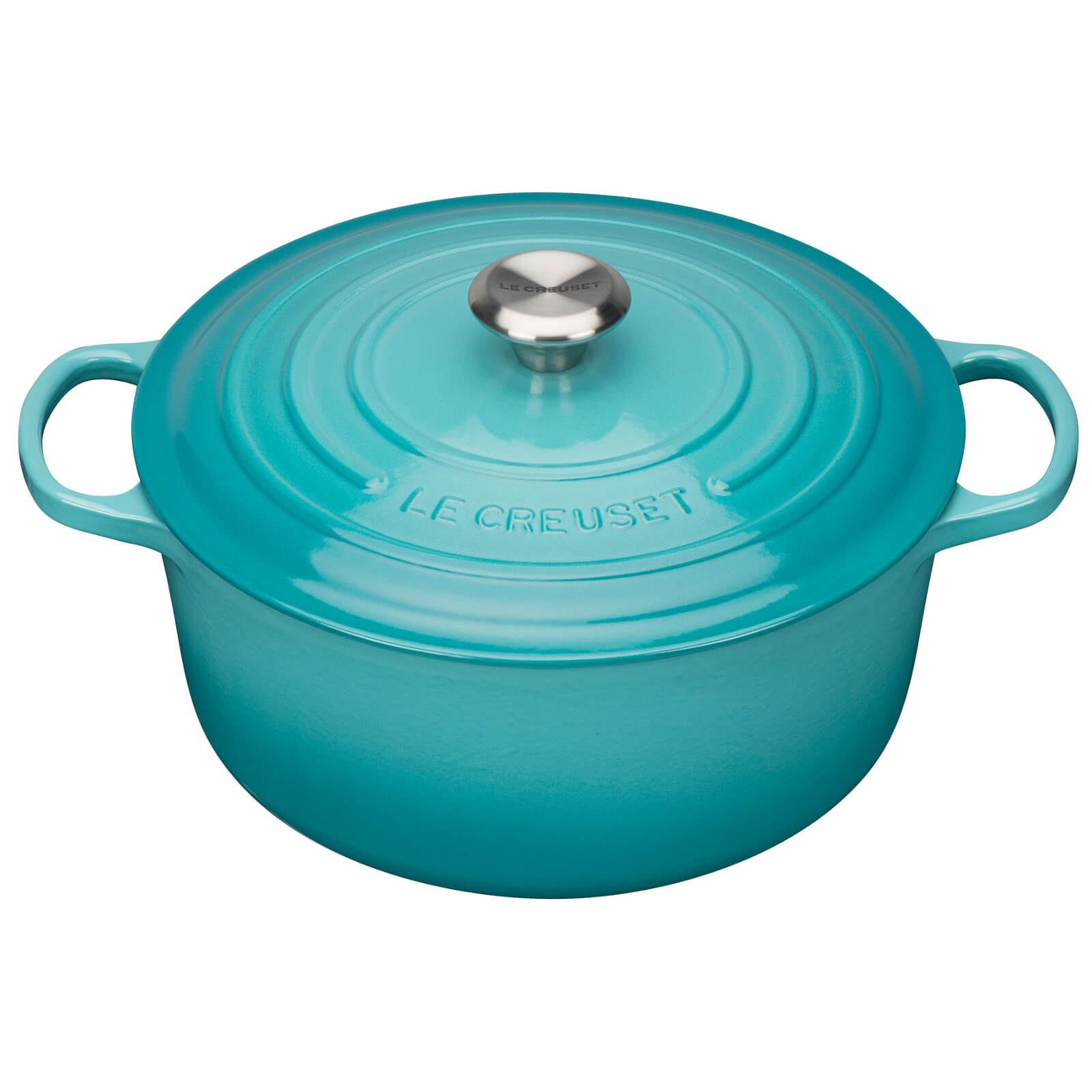 Le Creuset Signature Cast Iron Round Casserole Dish - 24cm - Teal von Le Creuset