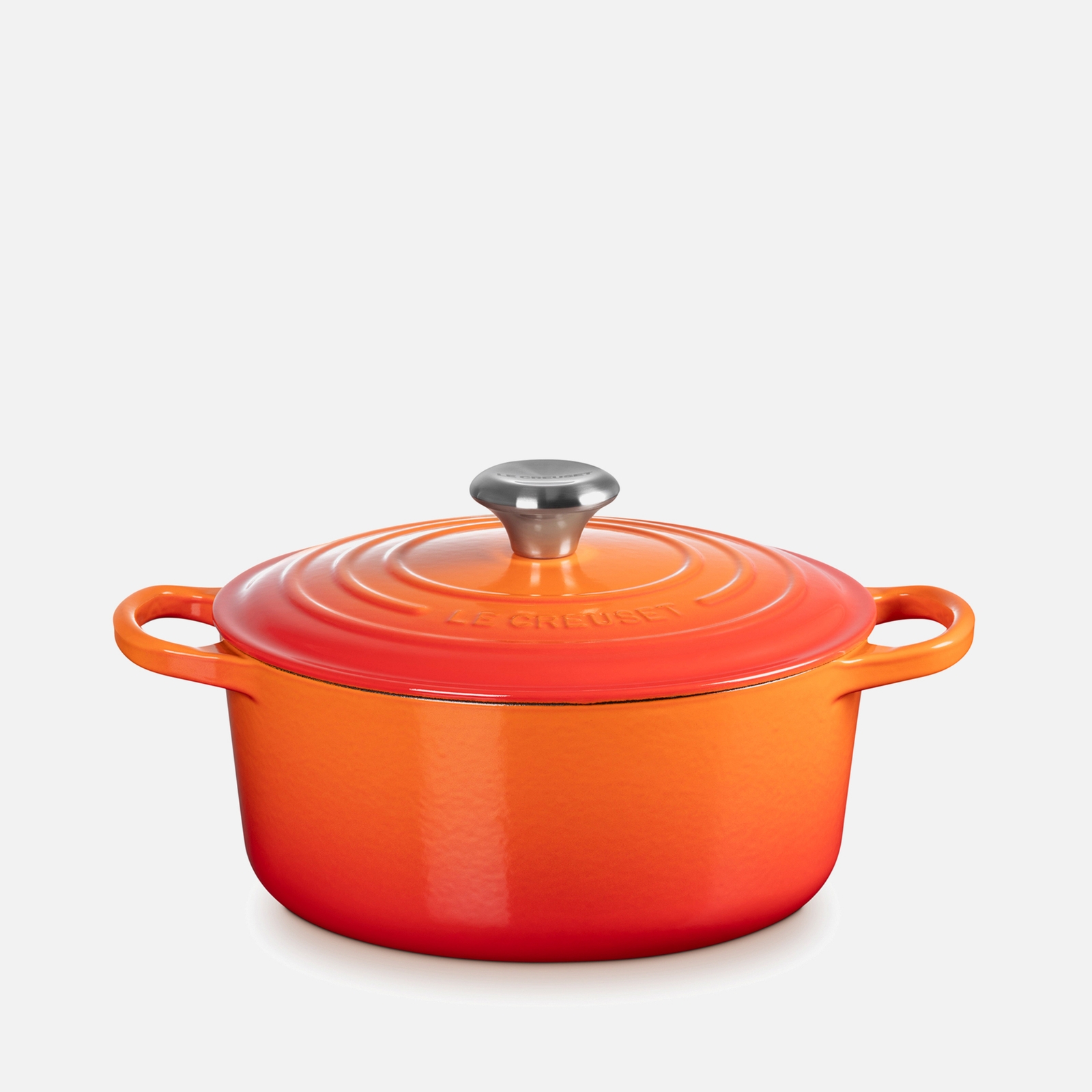 Le Creuset Signature Cast Iron Round Casserole Dish - 24cm - Volcanic von Le Creuset