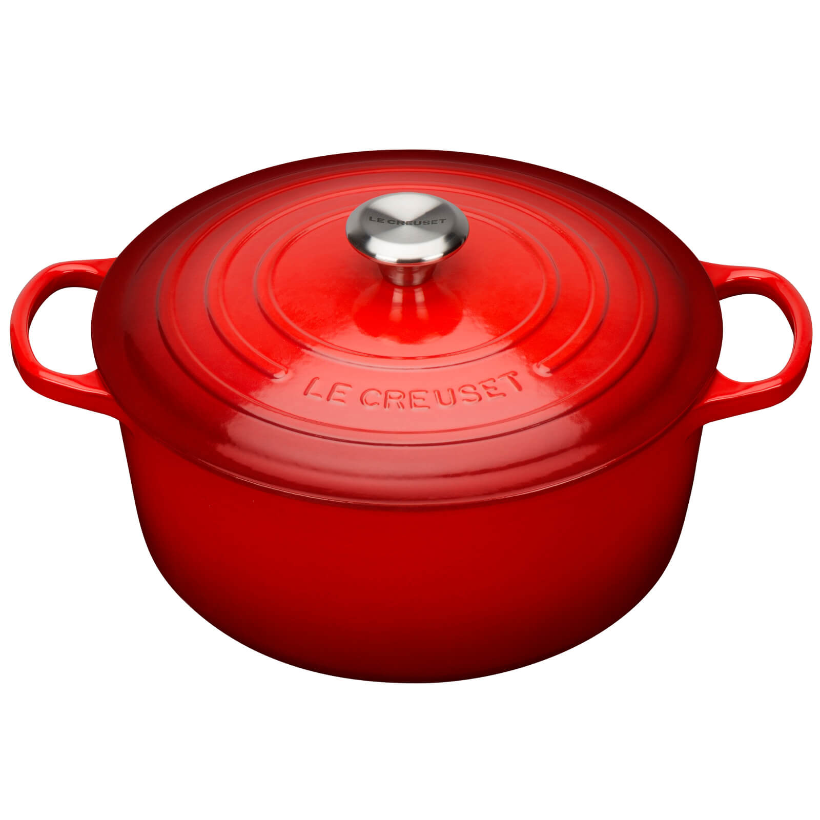 Le Creuset Signature Cast Iron Round Casserole Dish - 28cm - Cerise von Le Creuset