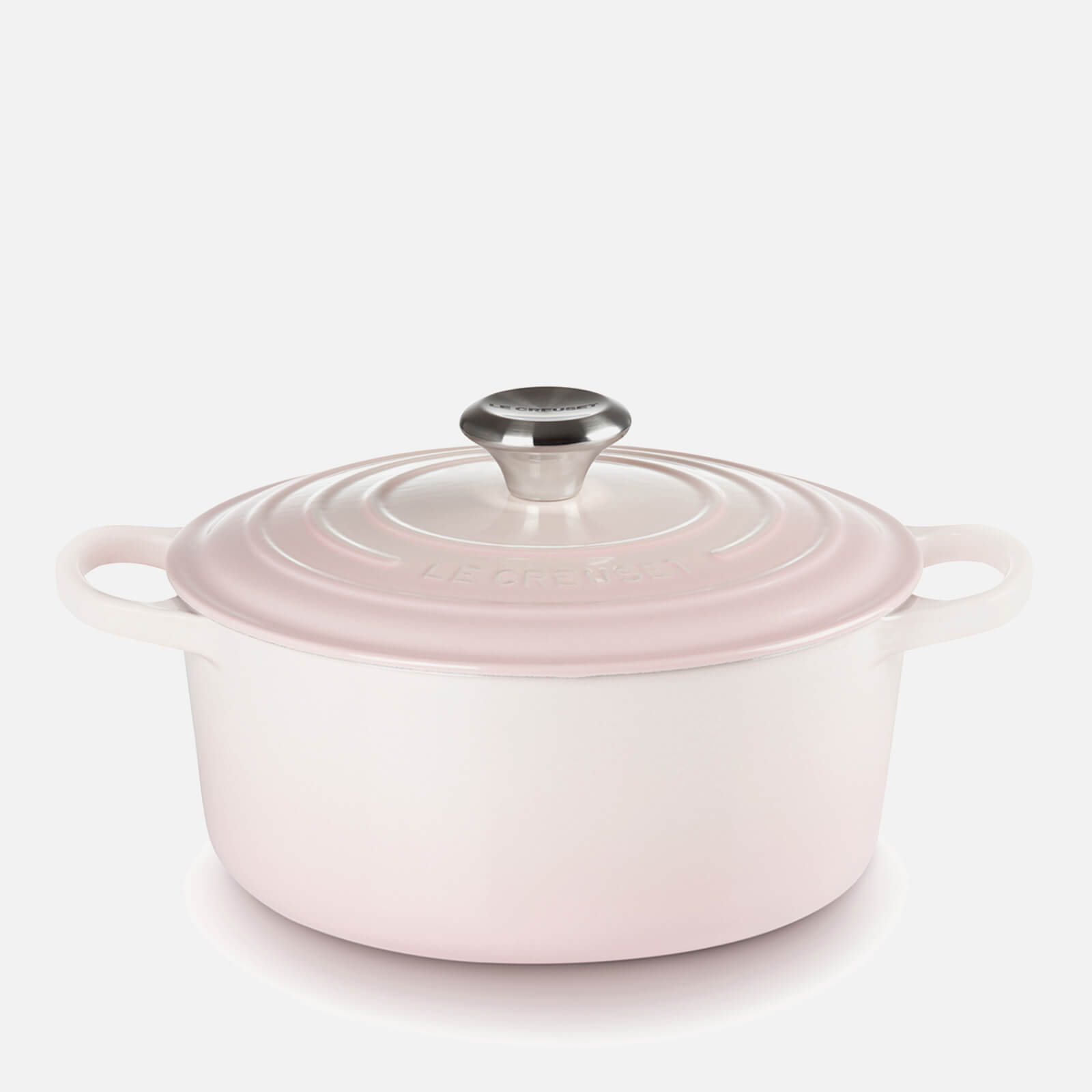 Le Creuset Signature Cast Iron Round Casserole Dish - 28cm - Shell Pink von Le Creuset