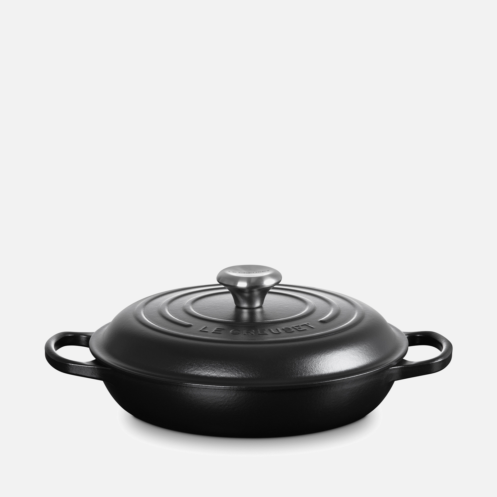 Le Creuset Signature Cast Iron Shallow Casserole Dish - 26cm - Satin Black von Le Creuset