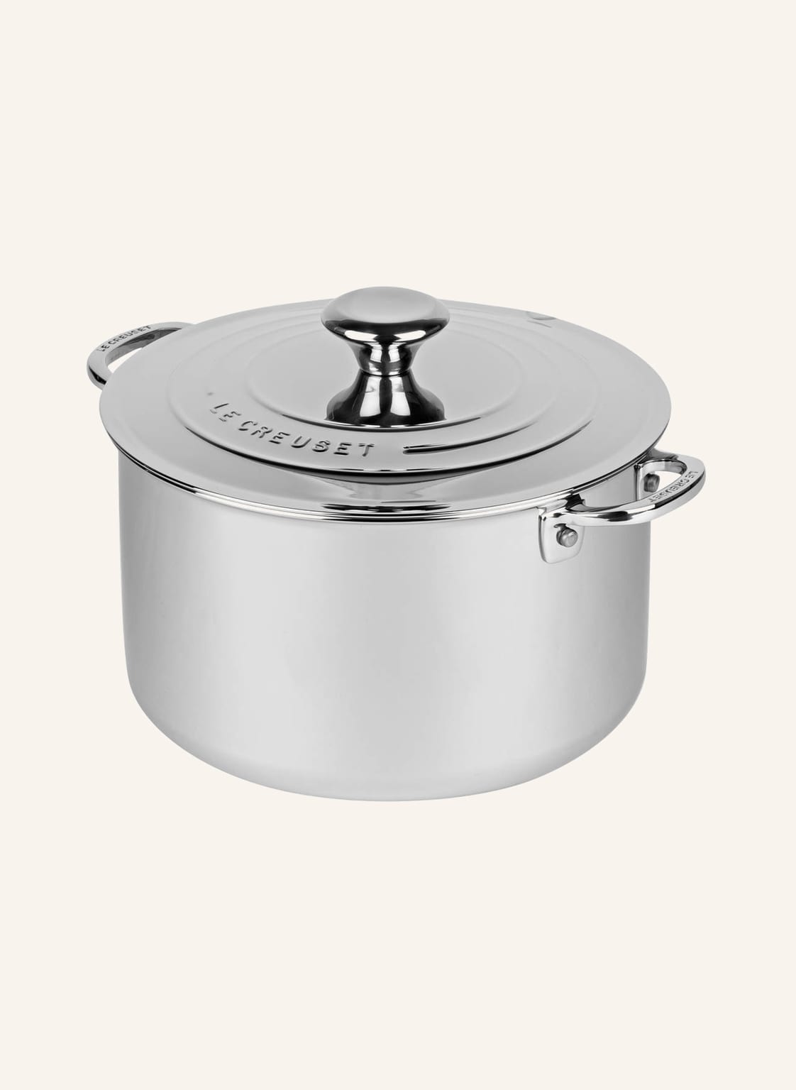 Le Creuset Suppentopf 3-Ply Plus silber von Le Creuset