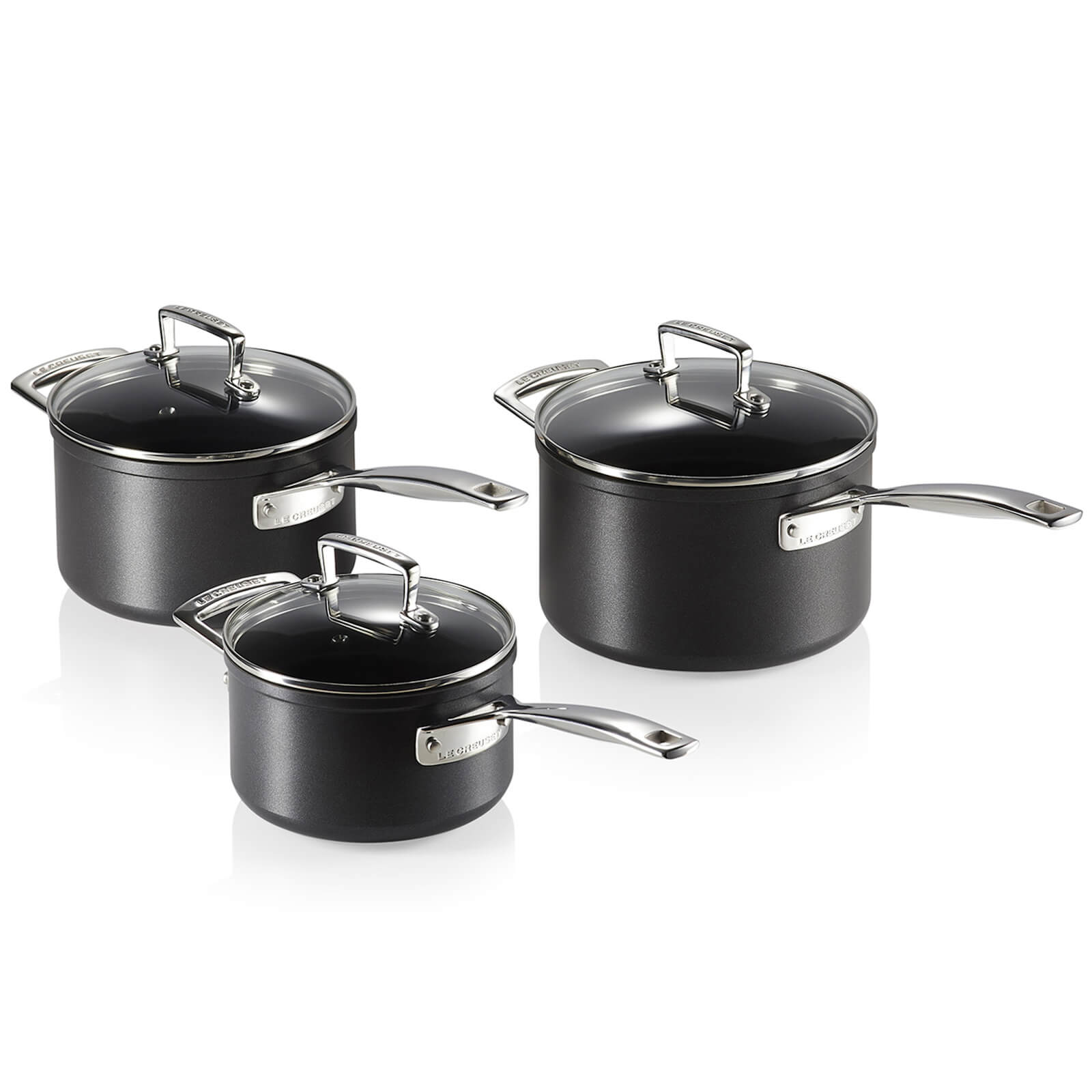 Le Creuset Toughened Non Stick 3 Piece Saucepan Set von Le Creuset