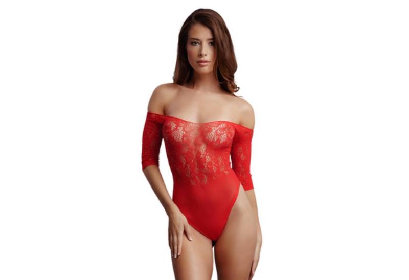 Le Desir Body-Ouvert Le Désir by Shots - Crotchless Rhinestone Teddy - Plus Size - (One von Le Desir