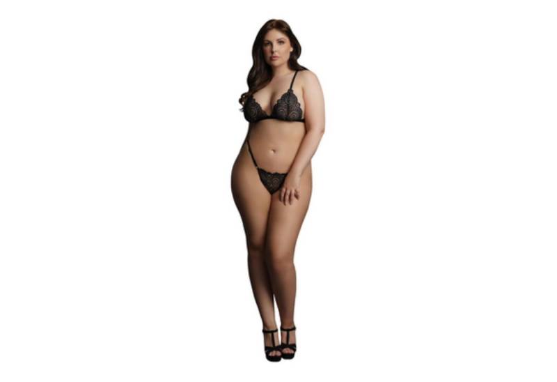 Le Desir Set: Bügelloser BH Le Désir by Shots - Magic Lace Velvet Lingerie Set von Le Desir