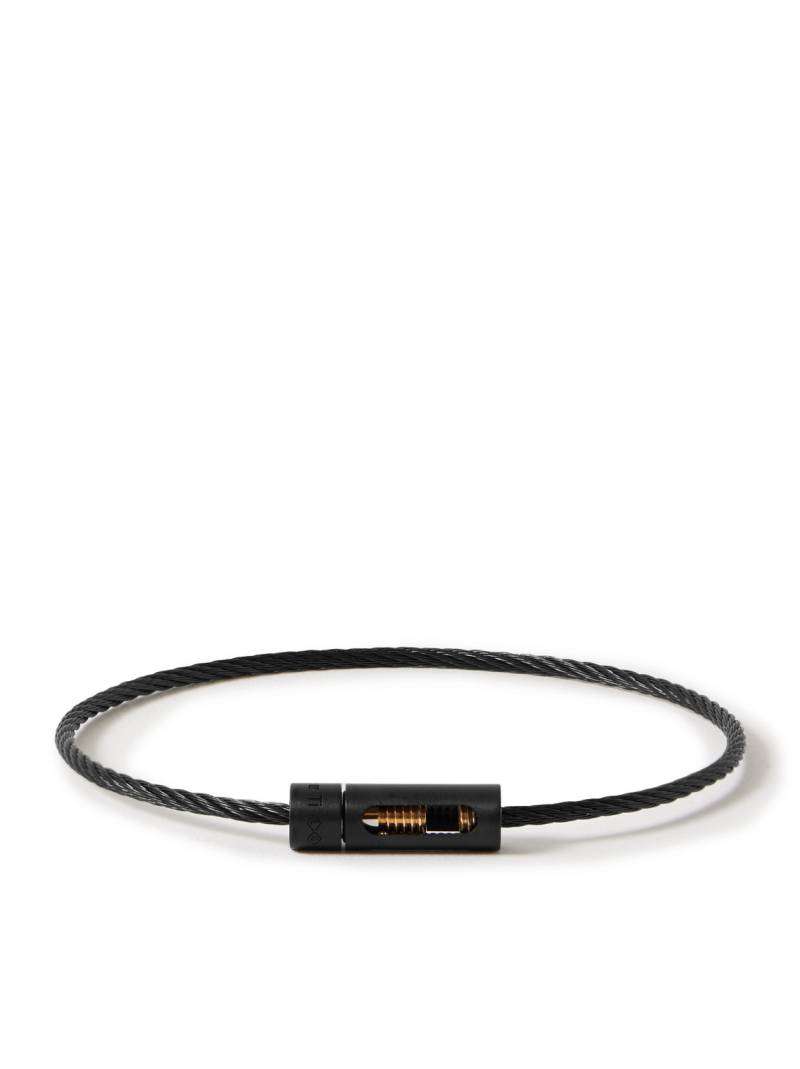 Le Gramme - 5g Recycled Titanium, Sterling Silver and 18-Karat Gold Bracelet - Men - Black - 18 von Le Gramme