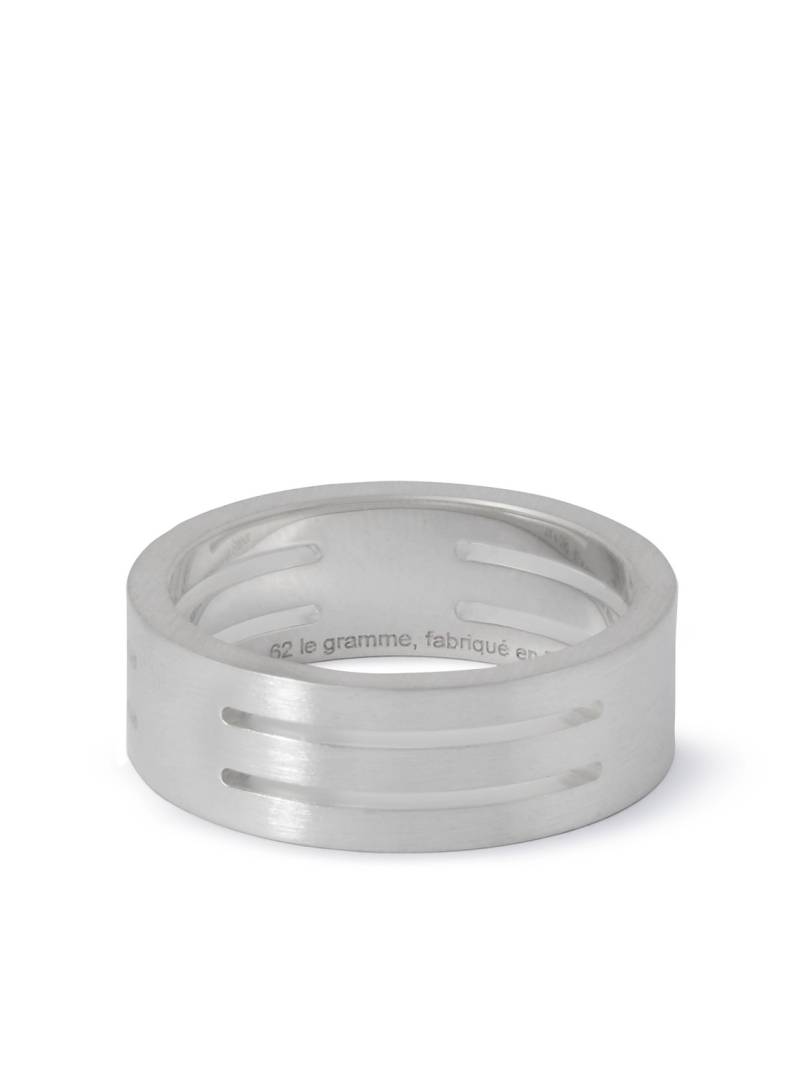 Le Gramme - 7g Punched Ribbon Recycled Sterling Silver Ring - Men - Silver - 61 von Le Gramme