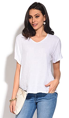 Le Jardin du Lin Damen Blouse, Weiß, 38(FR 40) von Le Jardin du Lin