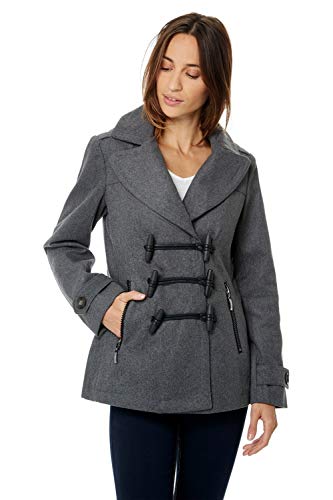 Le Jardin du Lin Damen Millitaire Buttoned Cropped Coat Mantel, Heather grau, M von Le Jardin du Lin