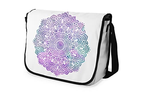 Le Jardin du Lin Digital Bedruckte Messenger Schultaschen mit Schwarzem Riemen für Mädchen und Jungen, Zurück zur Schule, Kuriertaschen für Schüler, Umhängetaschen, Größe: 29x36 Cm von Bonamaison