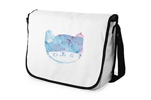 Le Jardin du Lin Digital Bedruckte Messenger Schultaschen mit Schwarzem Riemen für Mädchen und Jungen, Zurück zur Schule, Kuriertaschen für Schüler, Umhängetaschen, Größe: 29x36 Cm von Bonamaison