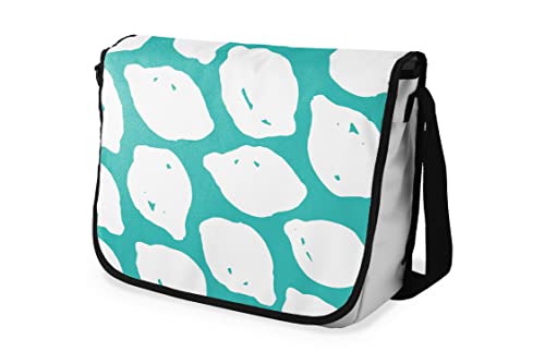 Le Jardin du Lin Digital Bedruckte Messenger Schultaschen mit Schwarzem Riemen für Mädchen und Jungen, Zurück zur Schule, Kuriertaschen für Schüler, Umhängetaschen, Größe: 29x36 Cm von Bonamaison