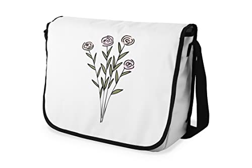 Le Jardin du Lin Digital Bedruckte Messenger Schultaschen mit Schwarzem Riemen für Mädchen und Jungen, Zurück zur Schule, Kuriertaschen für Schüler, Umhängetaschen, Größe: 29x36 Cm von Le Jardin du Lin