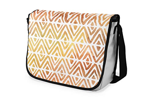 Le Jardin du Lin Digital Bedruckte Messenger Schultaschen mit Schwarzem Riemen für Mädchen und Jungen, Zurück zur Schule, Kuriertaschen für Schüler, Umhängetaschen, Größe: 29x36 Cm von Bonamaison