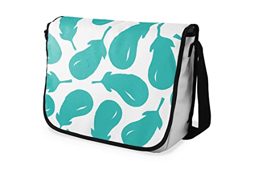 Le Jardin du Lin Digital Bedruckte Messenger Schultaschen mit Schwarzem Riemen für Mädchen und Jungen, Zurück zur Schule, Kuriertaschen für Schüler, Umhängetaschen, Größe: 29x36 Cm von Bonamaison