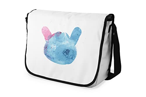 Le Jardin du Lin Digital Bedruckte Messenger Schultaschen mit Schwarzem Riemen für Mädchen und Jungen, Zurück zur Schule, Kuriertaschen für Schüler, Umhängetaschen, Größe: 29x36 Cm von Bonamaison