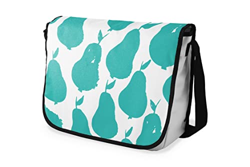 Le Jardin du Lin Digital Bedruckte Messenger Schultaschen mit Schwarzem Riemen für Mädchen und Jungen, Zurück zur Schule, Kuriertaschen für Schüler, Umhängetaschen, Größe: 29x36 Cm von Bonamaison