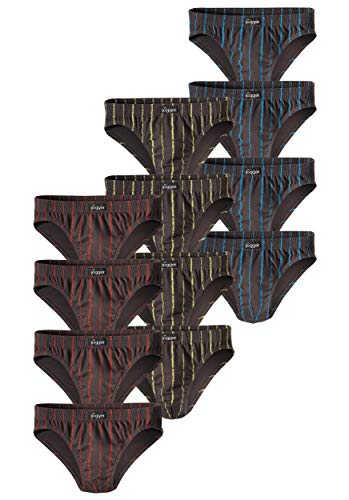 Le Jogger Herren Slips bunt gestreift | 12 Stück (5, bunt) von Le Jogger