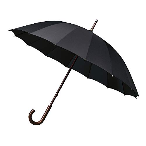 Impliva Falcone Regenschirm, 105 cm, Schwarz von Le Monde du Parapluie