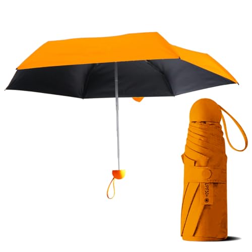 Le Monde du Parapluie - Faltbarer Regenschirm für Damen - mit passender Tasche - runder Griff, Orange, Klassisch Le Monde du Parapluie - Faltbarer Regenschirm für Damen - mit passender Tasche - runder Griff, Orange, Klassisch von Le Monde du Parapluie