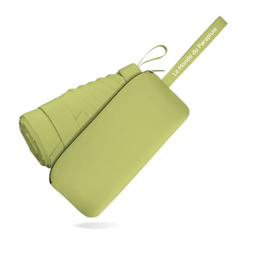 Le Monde du Parapluie Mini-Klappschirm für Damen – Regenschirm mit 6 Klappen – leicht und kompakt 16 cm – Reiseformat, Tasche, Tasche, winddicht, mit Ledertasche, Limettengrün Le Monde du Parapluie Mini-Klappschirm für Damen – Regenschirm mit 6 Klappen – leicht und kompakt 16 cm – Reiseformat, Tasche, Tasche, winddicht, mit Ledertasche, Limettengrün von Le Monde du Parapluie