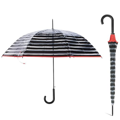 Le Monde du Parapluie - Transparenter Glockenschirm für Damen, transparent/grün, klassisch Le Monde du Parapluie - Transparenter Glockenschirm für Damen, transparent/grün, klassisch von Le Monde du Parapluie