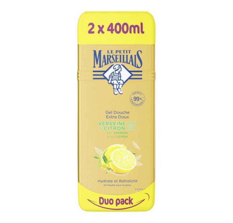 Le Petit Marseillais Duschgel Eisenkraut & Bio Zitrone Duo- 2x 400 ml von Le Petit Marseillais