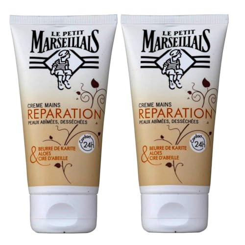 Le Petit Marseillais reparierende Handcreme für strapazierte und trockene Haut, 75 ml, 2 Stück von Le Petit Marseillais