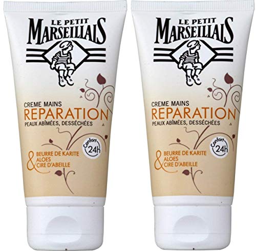 Le Petit Marseillais reparierende Handcreme für strapazierte und trockene Haut, 75 ml, 2 Stück von Le Petit Marseillais