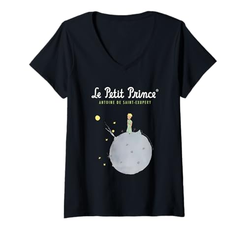 Damen Le Petit Prince Antoine De Saint-Exupéry Classic T-Shirt mit V-Ausschnitt Damen Le Petit Prince Antoine De Saint-Exupéry Classic T-Shirt mit V-Ausschnitt von Le Petit Prince