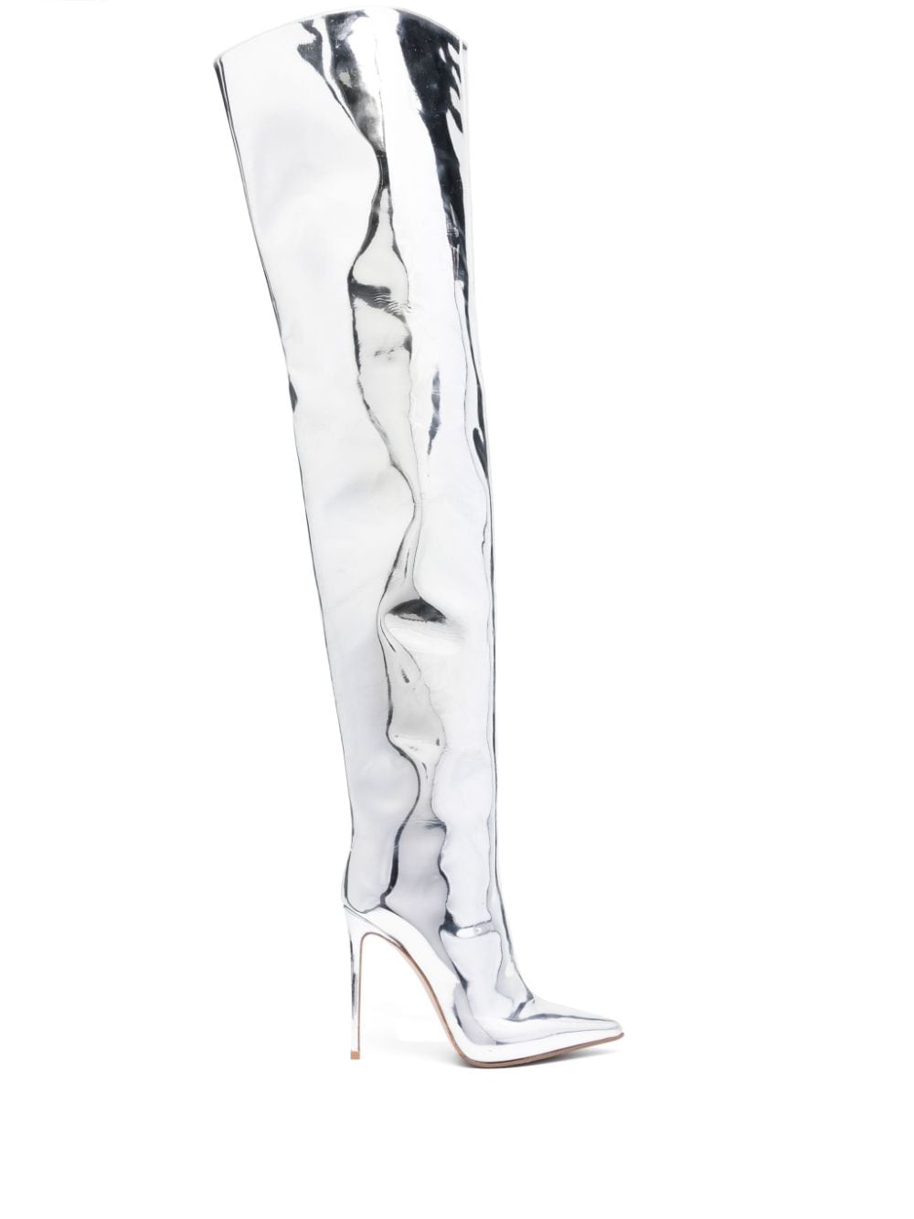 Le Silla Eva Overknee-Stiefel 120mm - Silber von Le Silla