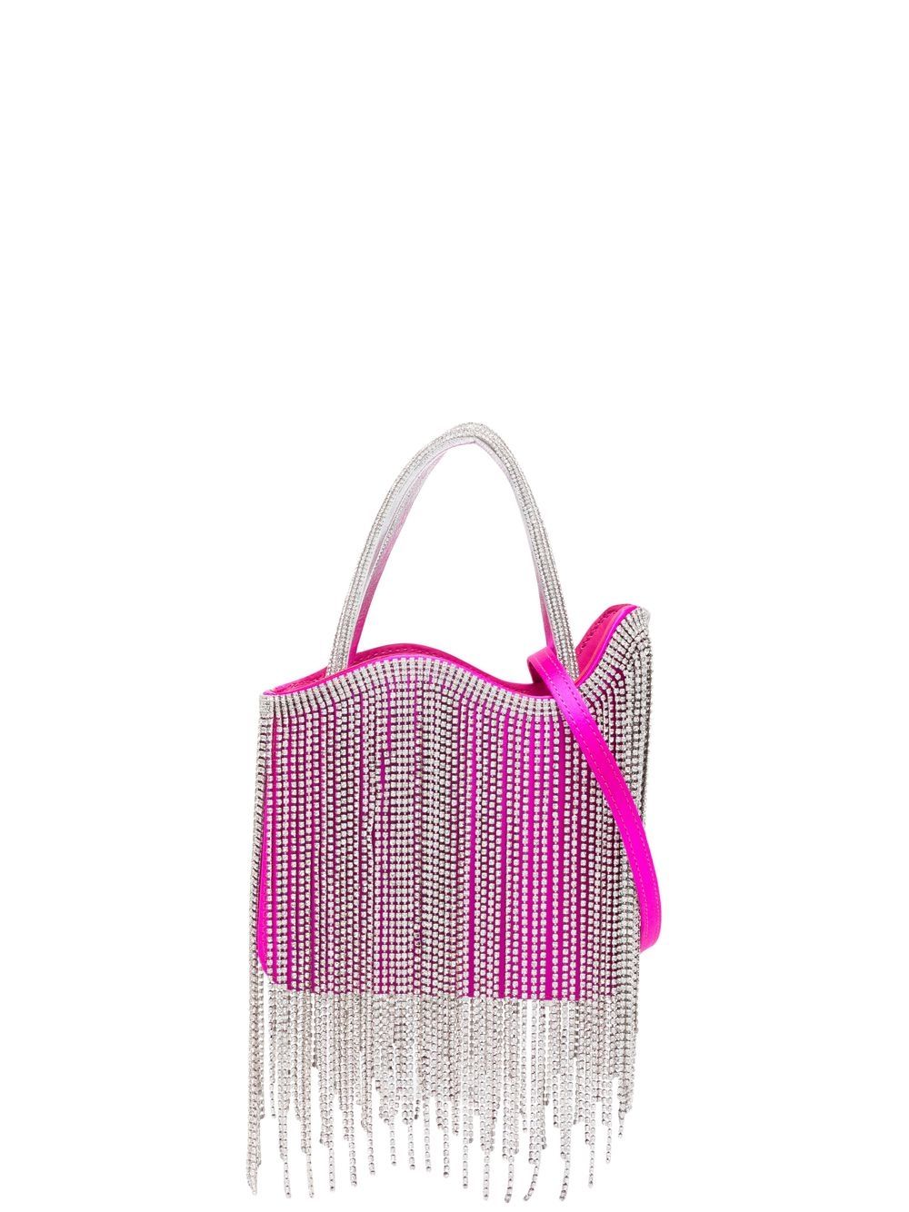 Le Silla Mini-Tasche mit Kristallfransen - Rosa von Le Silla