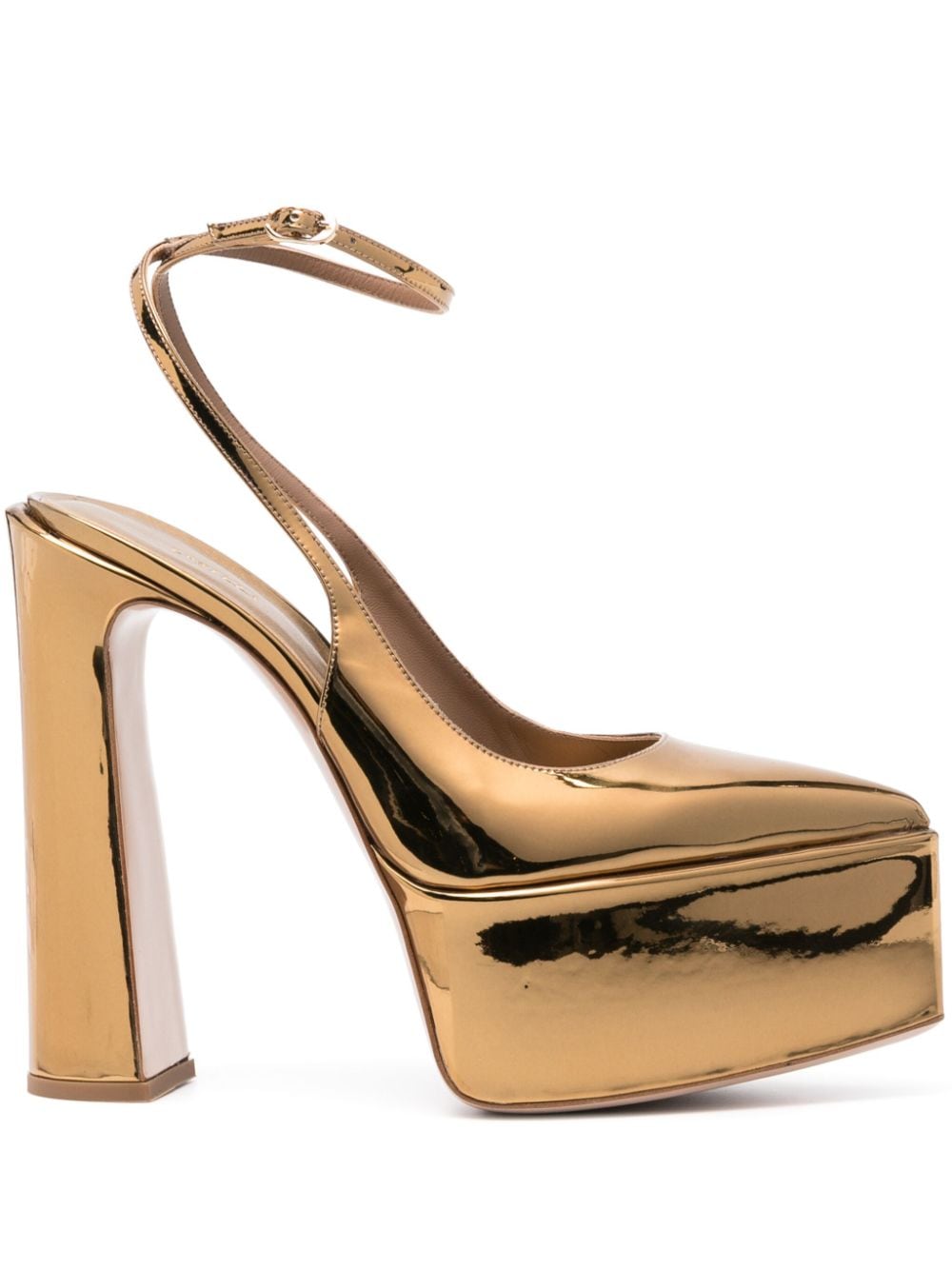 Le Silla Nina Pumps im Metallic-Look 155mm - Gold von Le Silla