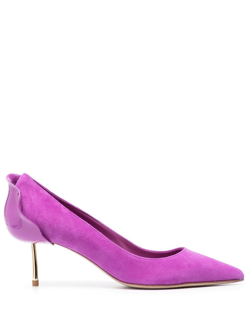 Le Silla Petalo Pumps aus Wildleder 50mm - Violett von Le Silla