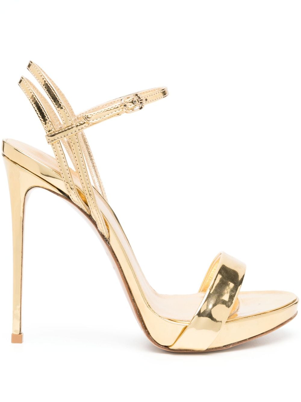 Le Silla Sandalen aus Lackleder 120mm - Gold von Le Silla