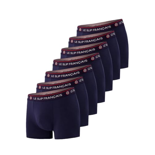 Le Slip Français Herren Lot de 7 Boxers Unterwäsche, Marineblau, M von Le Slip Français